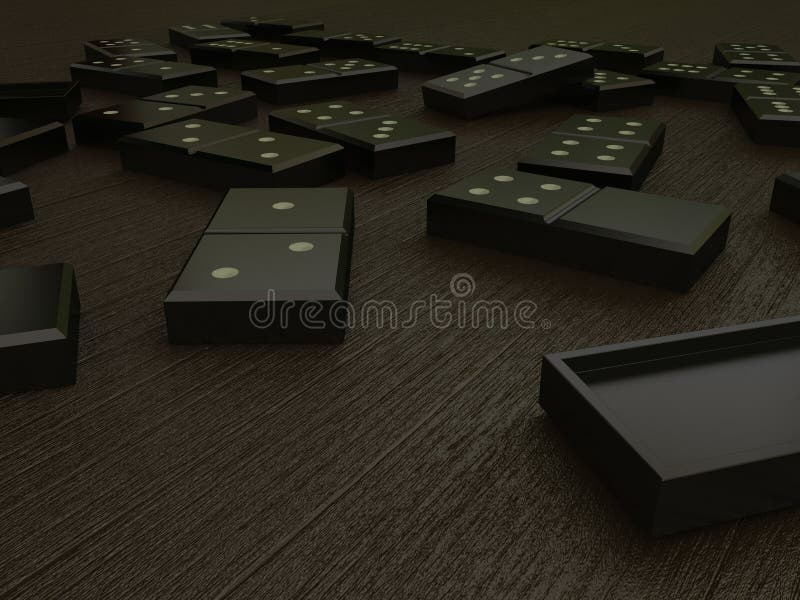 Black Dominoes game block in a row on a colored background Stock Photo -  Alamy