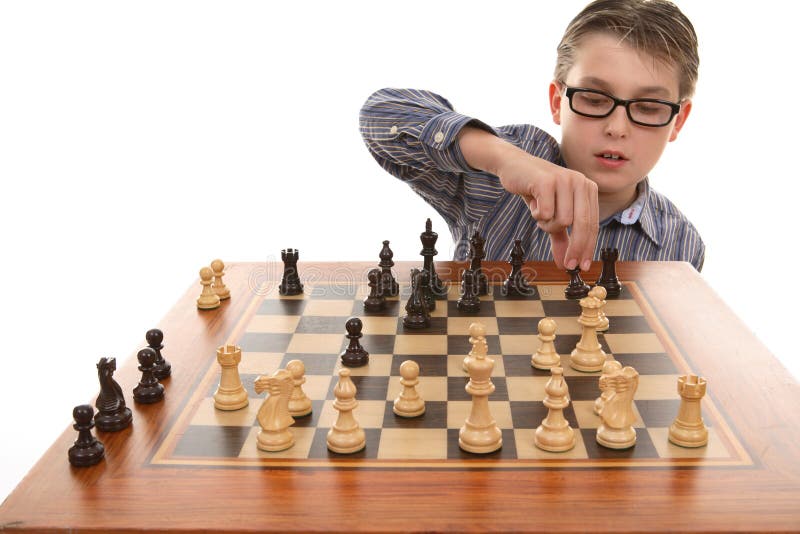 Concentrated serious boy developing chess gambit, strategy ,playing board  game to winner clever concentration and thinking child while playing chess.  Learning, tactics and analysis concept. 7292819 Stock Photo at Vecteezy