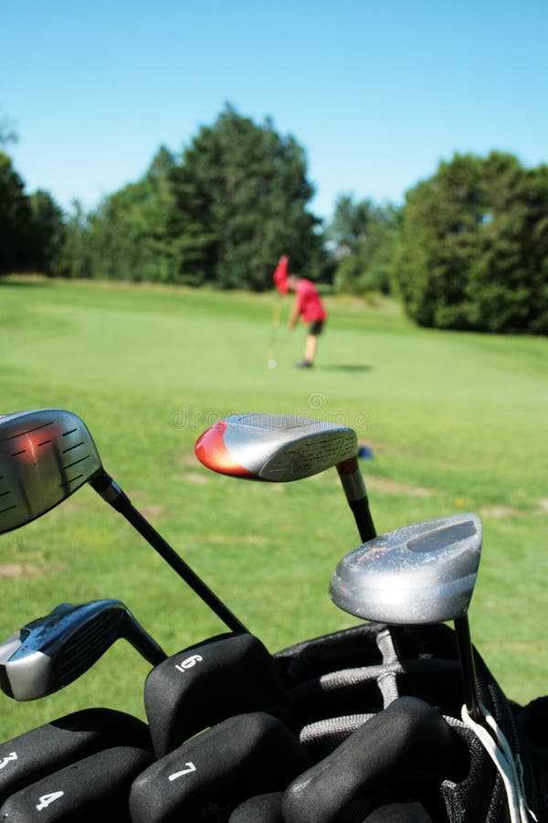 Playing golf royalty free stock photos