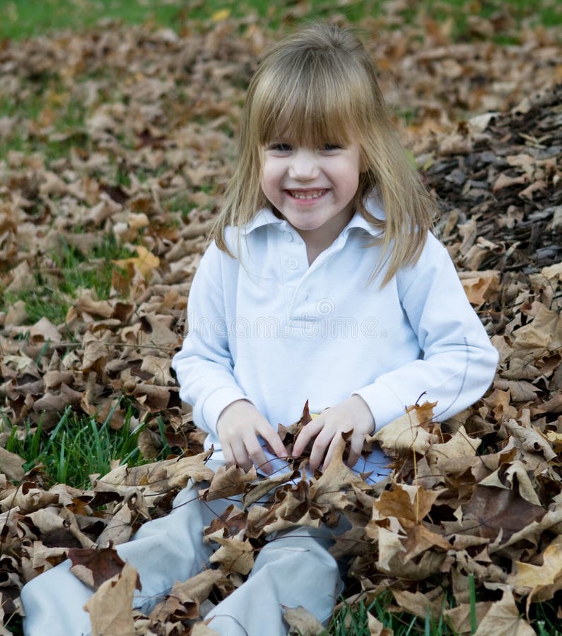 Playing in the leaves