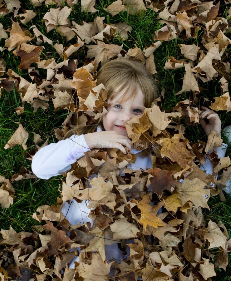 Playing in the leaves