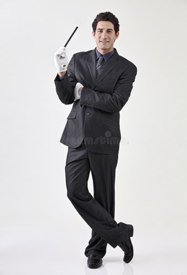 Playing magic stock image