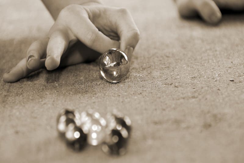 Play marbles 2 stock image. Image of plays, school, hand 2536527