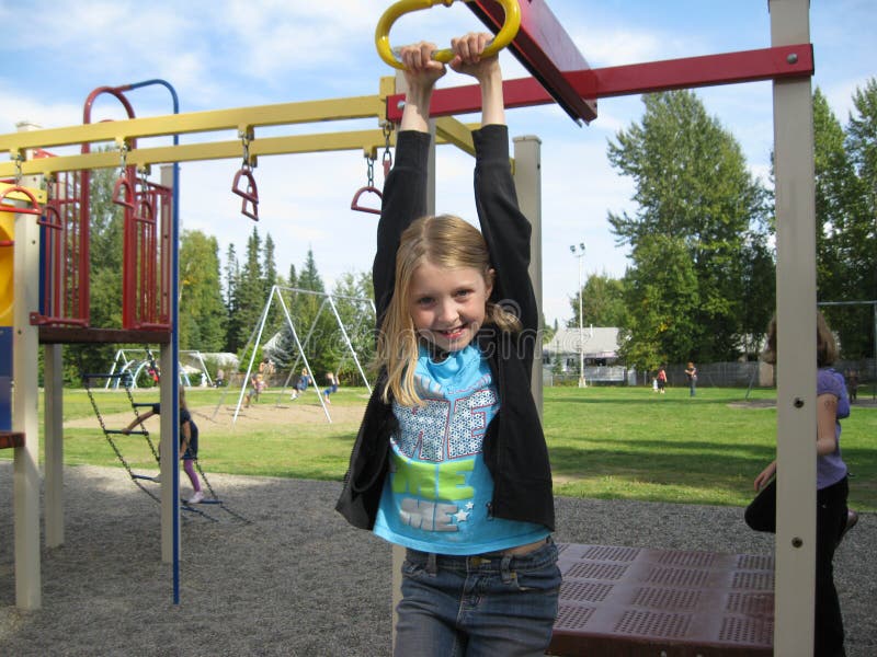 Playing on the new Zipline close up