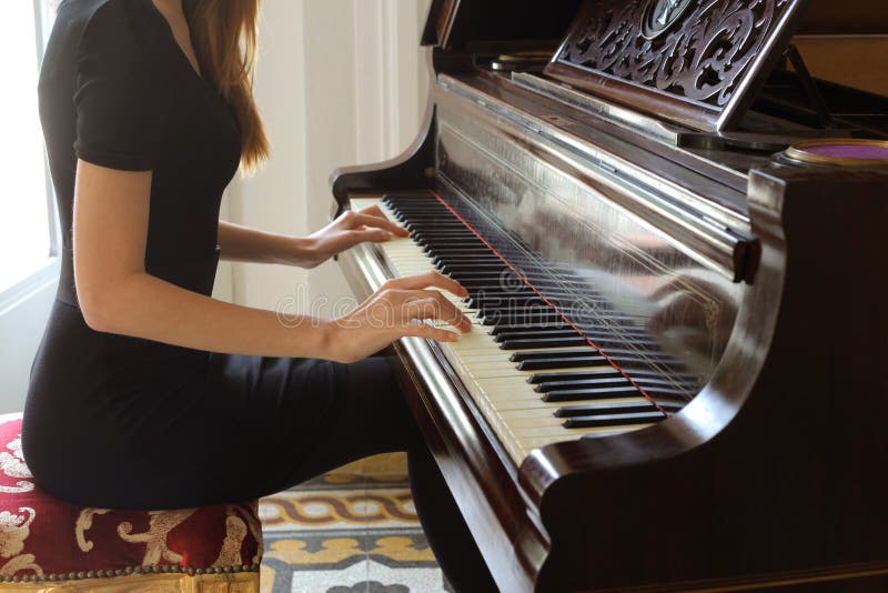 Playing piano stock photo. Image of vintage, sound, pianoforte - 11237462