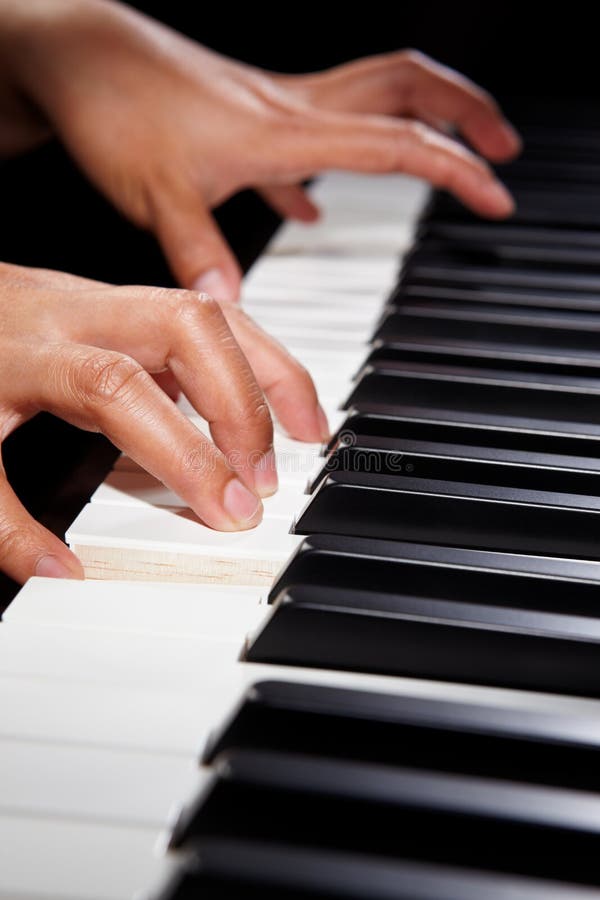 Playing piano stock photo. Image of instrument, pressing - 20213788