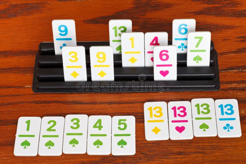 Playing in Rummy Game Run and Group of Cards Stock Photo Image of