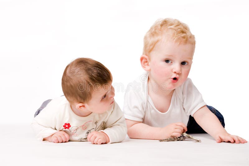 Playing together on the ground