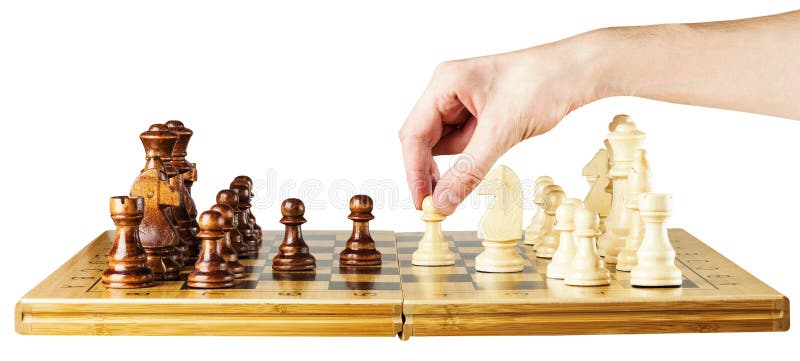 Playing wooden chess on chess board royalty free stock images Playing wooden chess on chess board royalty free stock images