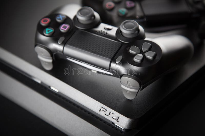 Playstation 4 Gaming Console Editorial Stock Image Image of joystick