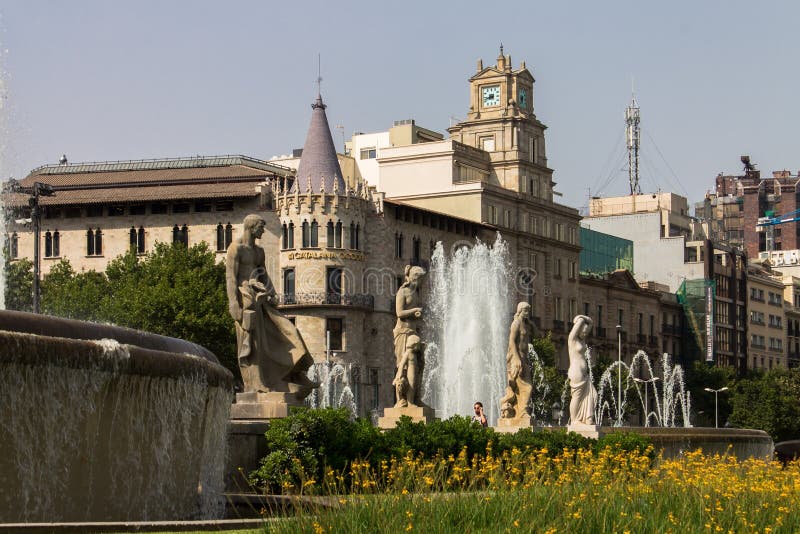 Plaza Catalunia Barcelona royalty free stock images Plaza Catalunia Barcelona royalty free stock images