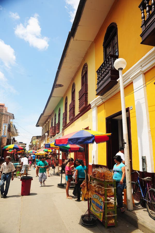 Plaza De Armas in the City of Catacaos, Peru 20th Century Colonial ...