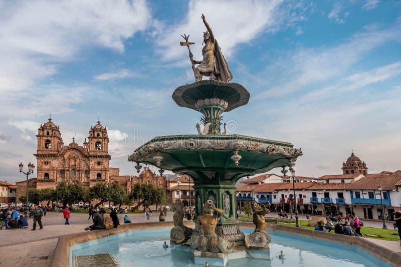 Plaza de Armas, Cusco, Περού στοκ εικόνες Plaza de Armas, Cusco, Περού στοκ εικόνες