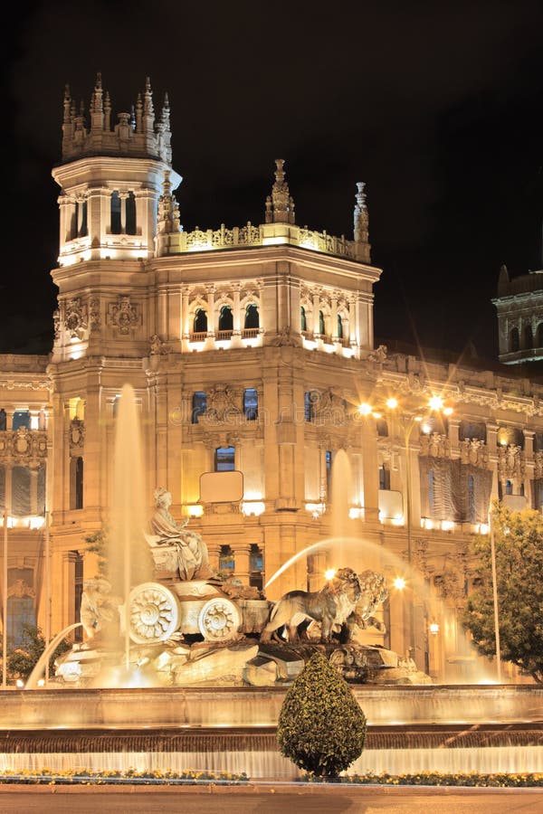 Plaza de Cibeles, Madrid, Spanien stockbilder Plaza de Cibeles, Madrid, Spanien stockbilder