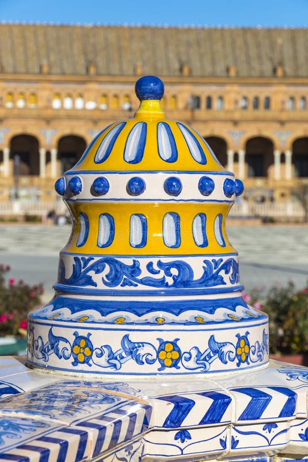 Plaza DE Espana Spanje Vierkant in Sevilla, Andalusia, Spanje stock foto's Plaza DE Espana Spanje Vierkant in Sevilla, Andalusia, Spanje stock foto's