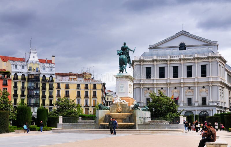 Plaza de Oriente, Madrid royaltyfri fotografi Plaza de Oriente, Madrid royaltyfri fotografi