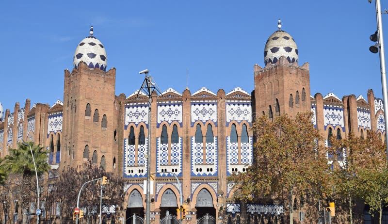 Plaza de Toros Monumental, in Barcelona royalty free stock image