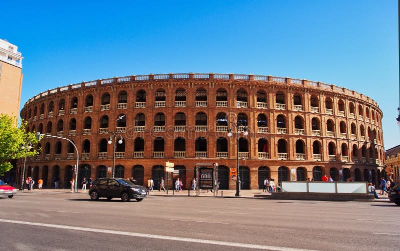 Plaza de Toros de Valencia Bull Fighting Ring, Spain royalty free stock photos Plaza de Toros de Valencia Bull Fighting Ring, Spain royalty free stock photos
