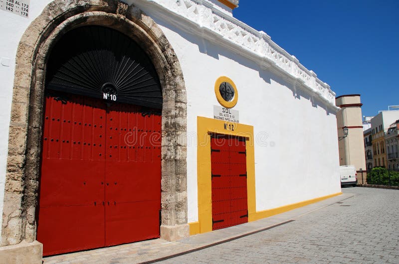 Plaza de Toros, Σεβίλη στοκ φωτογραφίες Plaza de Toros, Σεβίλη στοκ φωτογραφίες