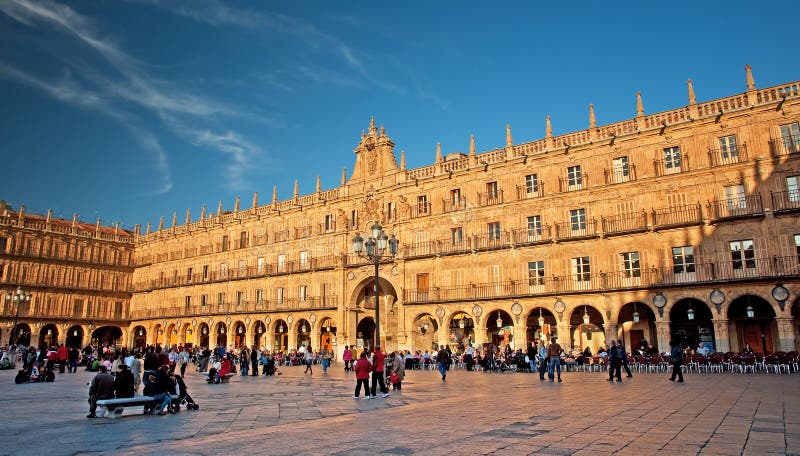 Plaza Mayor of Salamanca, Spain royalty free stock photo