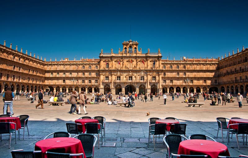 Plaza Mayor of Salamanca, Spain royalty free stock image