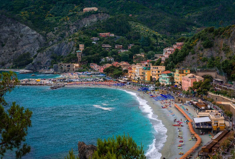 Plaża w Monterosso al klaczu obrazy royalty free Plaża w Monterosso al klaczu obrazy royalty free
