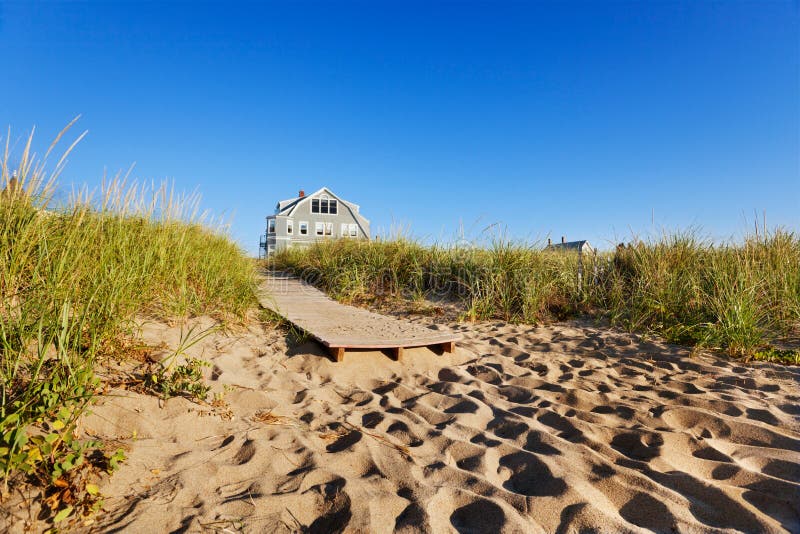 plażowy boardwalk Maine obrazy royalty free plażowy boardwalk Maine obrazy royalty free