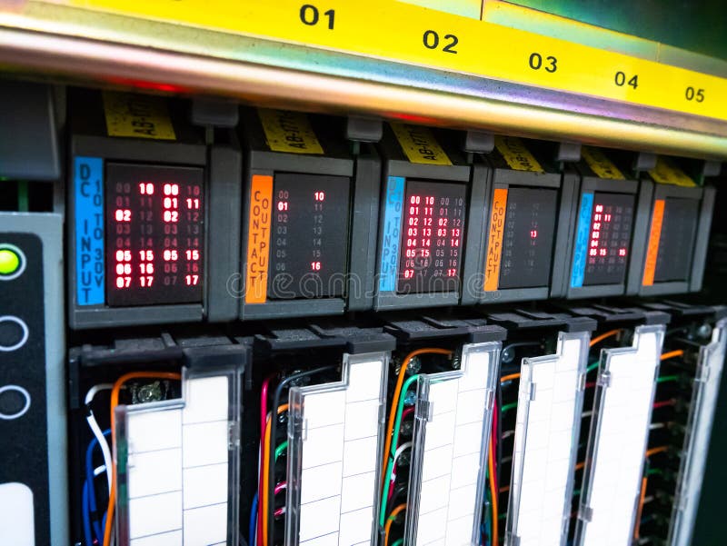 PLC με τις οδηγήσεις θέσης στοκ φωτογραφία με δικαίωμα ελεύθερης χρήσης PLC με τις οδηγήσεις θέσης στοκ φωτογραφία με δικαίωμα ελεύθερης χρήσης