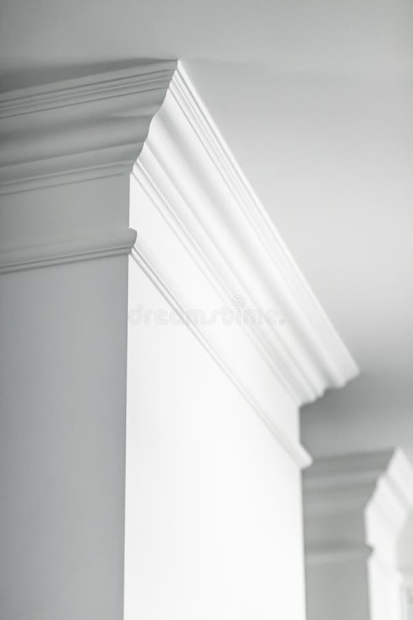 House renovation, home decoration and real estate concept - Molding on ceiling detail, interior design and architectural abstract background