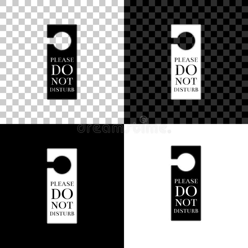 Download Black Please Do Not Disturb Icon Isolated On Beige ...