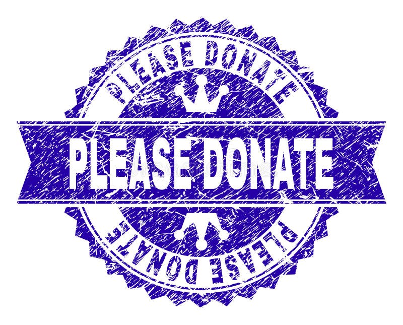 Please donate rubber stamp Royalty Free Vector Image