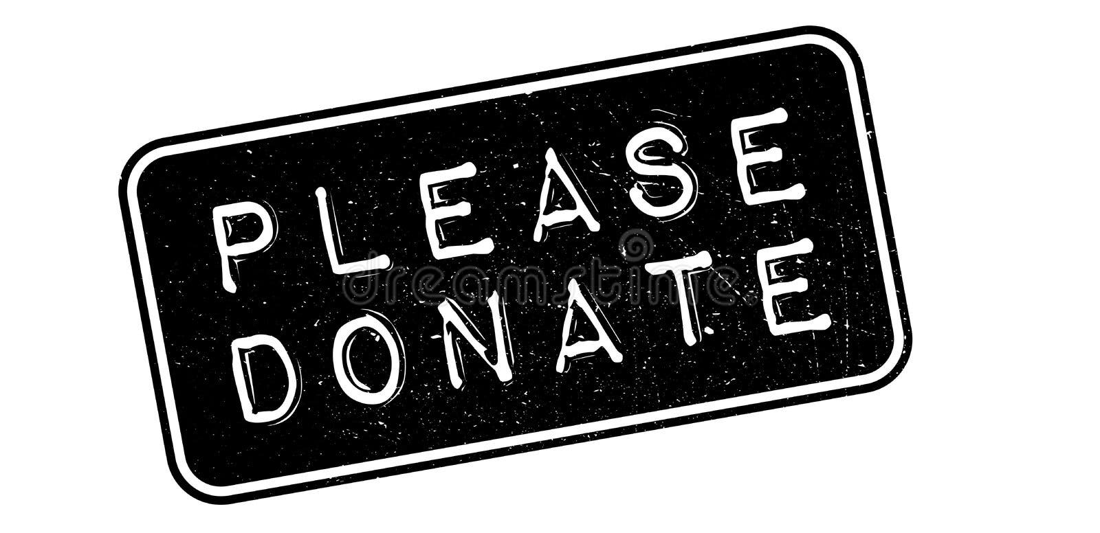 Please Donate Road Sign. Stock Photo, Picture and Royalty Free