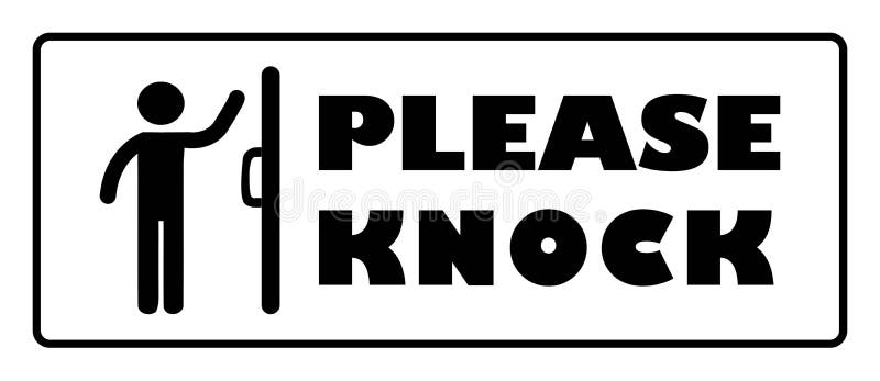 Please Knock door sign