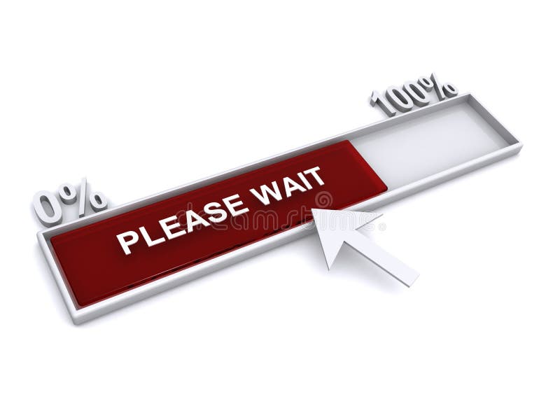 Please wait progress bar stock illustration. Image of linear - 55530912