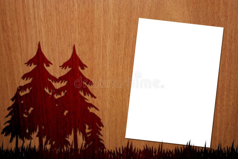 Pleasent Wood On Wood Background with Page - 2