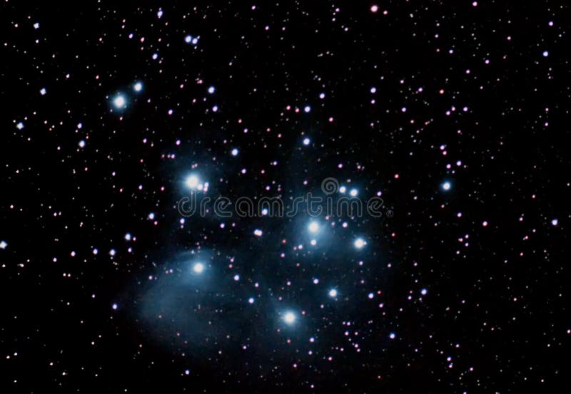 Pleiades Siedem siostr Sławny nocne niebo z gwiazdami obrazy royalty free Pleiades Siedem siostr Sławny nocne niebo z gwiazdami obrazy royalty free