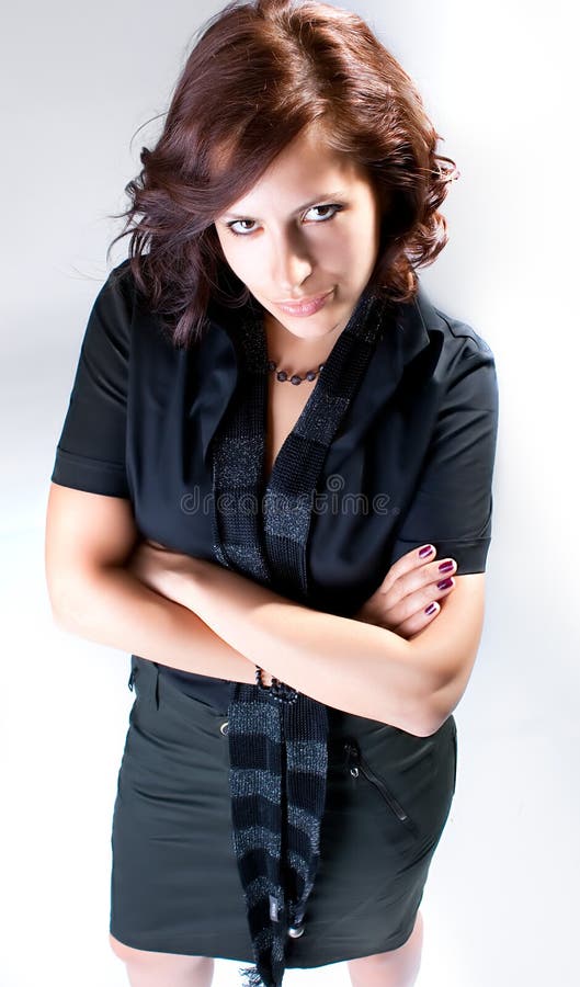 Pleine femme d'affaires recherchant photographie stock Pleine femme d'affaires recherchant photographie stock