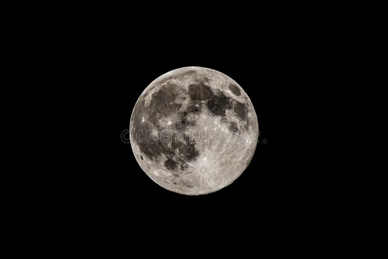 Pleine lune en ciel noir, vue détaillée photographie stock libre de droits Pleine lune en ciel noir, vue détaillée photographie stock libre de droits