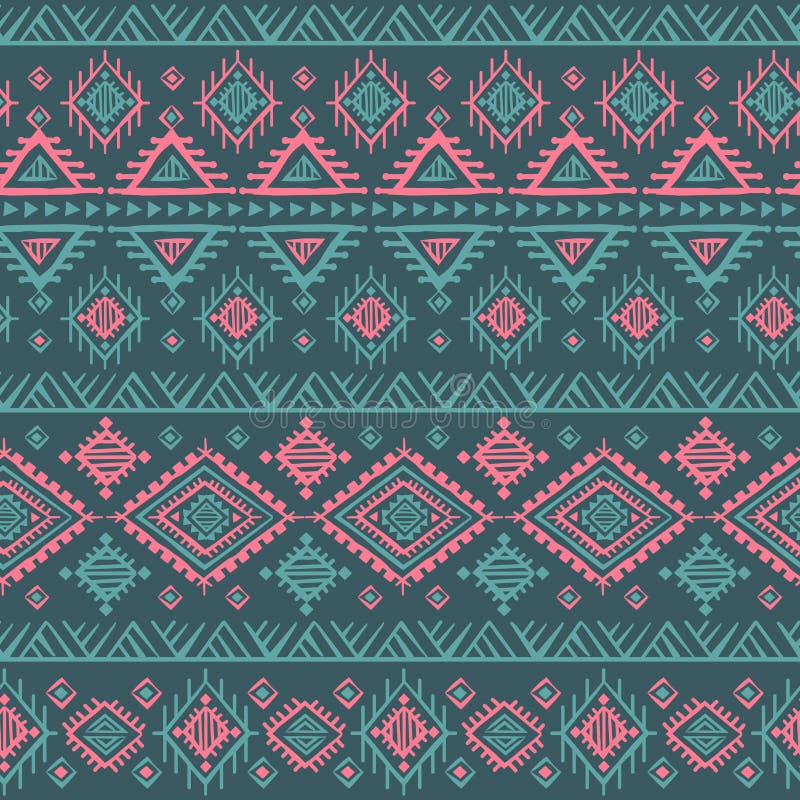Plemiennego rocznika etniczny bezszwowy royalty ilustracja Plemiennego rocznika etniczny bezszwowy royalty ilustracja