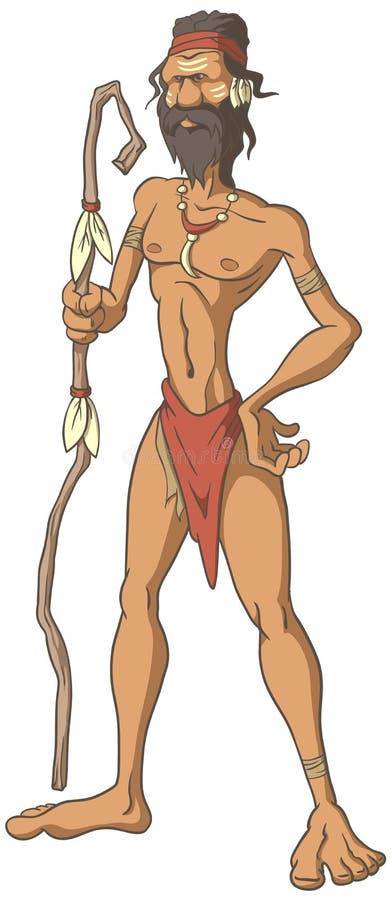 Mężczyzna z plemienia ilustracji