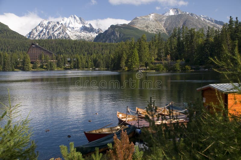Pleso λιμνών strbske στοκ εικόνα