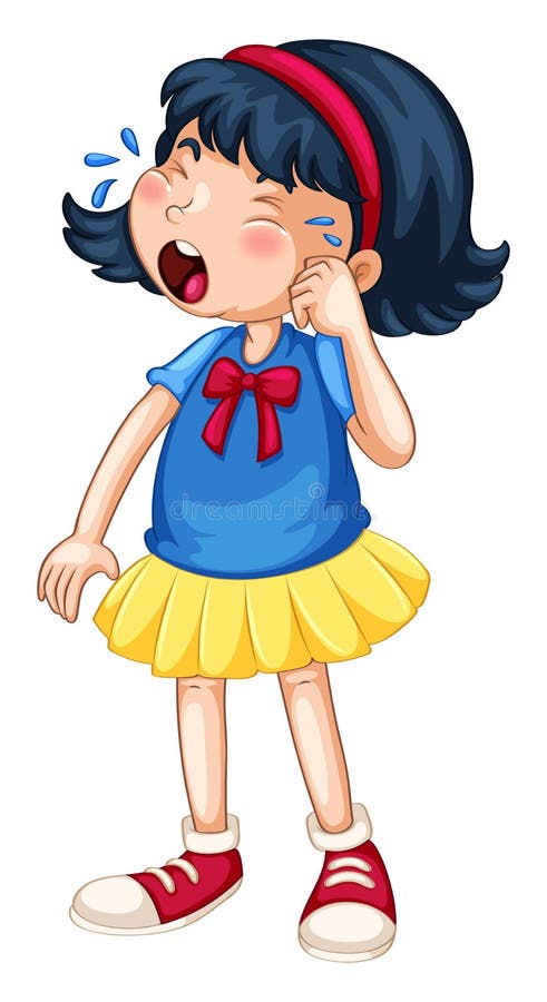 Pleurer de fille illustration de vecteur Pleurer de fille illustration de vecteur
