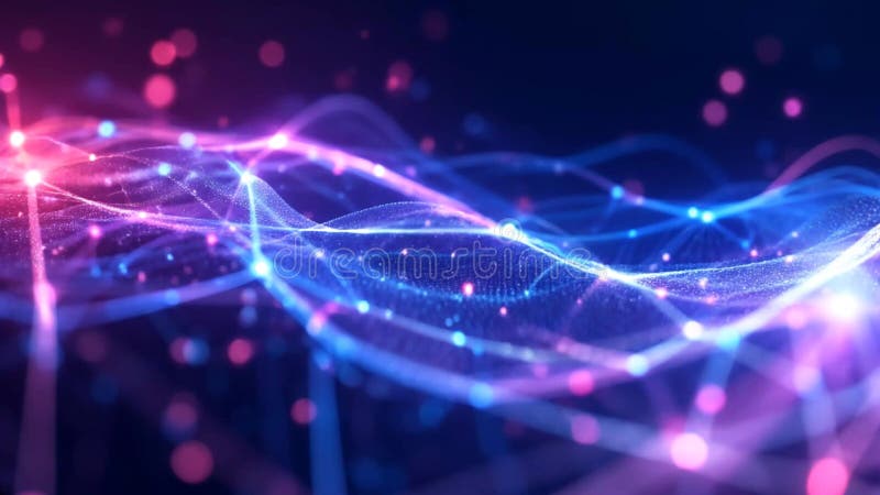 Plexus abstract network business technology science background loop. Abstract motion transform illustration background vector illustration