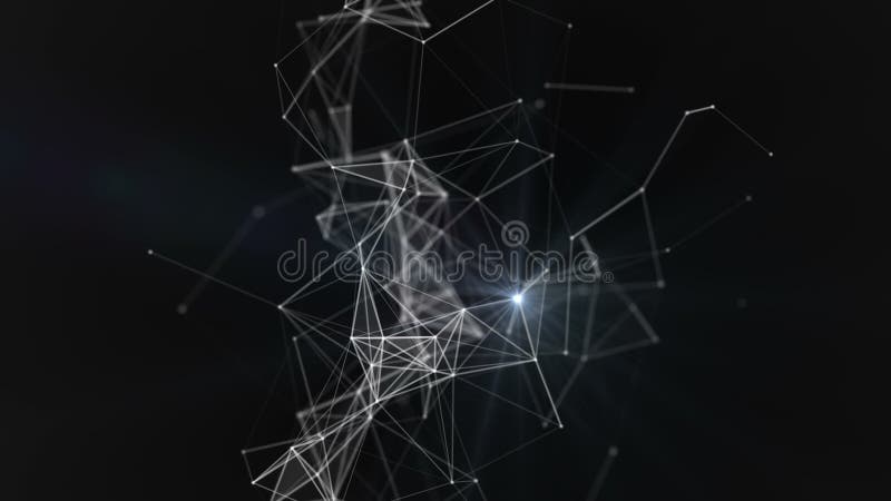 Plexus. Abstract network connection background. Space, constellation, galaxy Loop Animation vector illustration