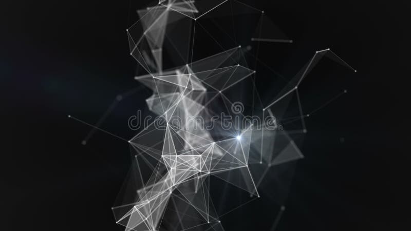 Plexus. Abstract network connection background. Space, constellation, galaxy. Loop Animation. vector illustration