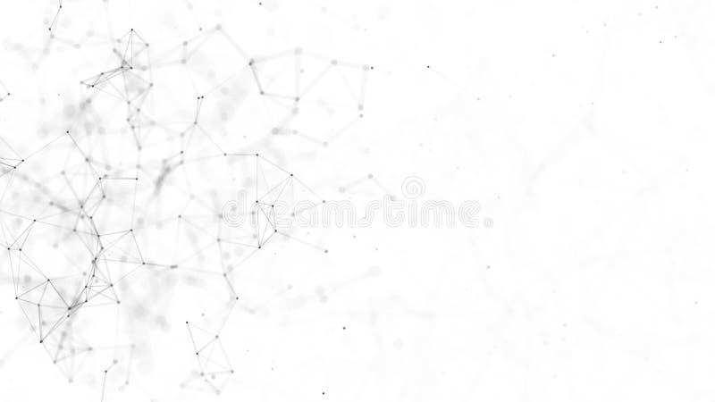 Plexus abstract network background Animation of a growing network vector illustration