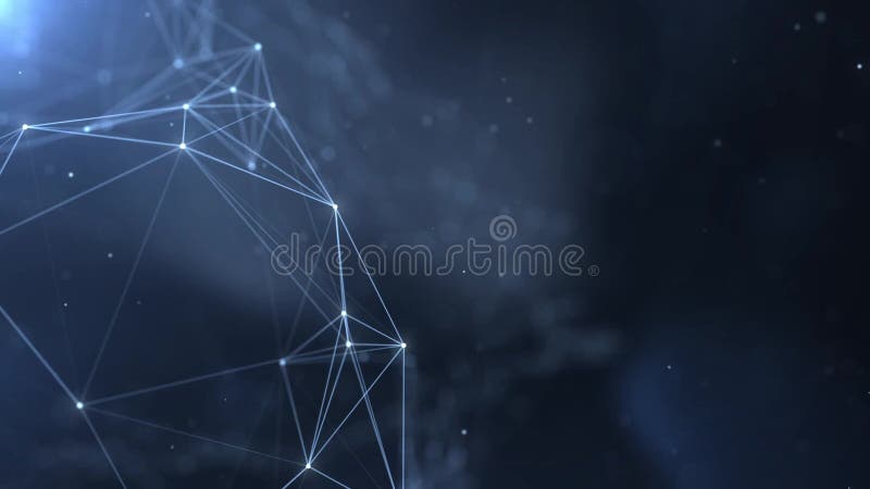 Plexus abstract network titles cinematic background vector illustration