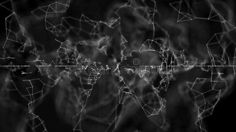 Plexus abstract network titles cinematic background loop. seamless loop. royalty free illustration