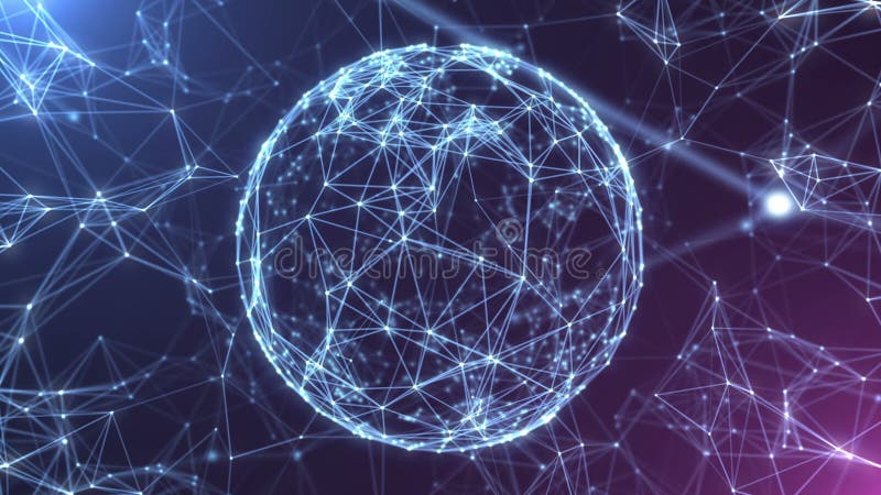 Plexus abstract network titles technology science background loop royalty free illustration
