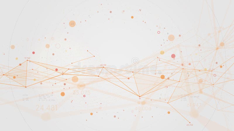 Plexus de conexión de red big data tecnología digital futurista visualización concepto de procesamiento software de aplicación vir stock de ilustración